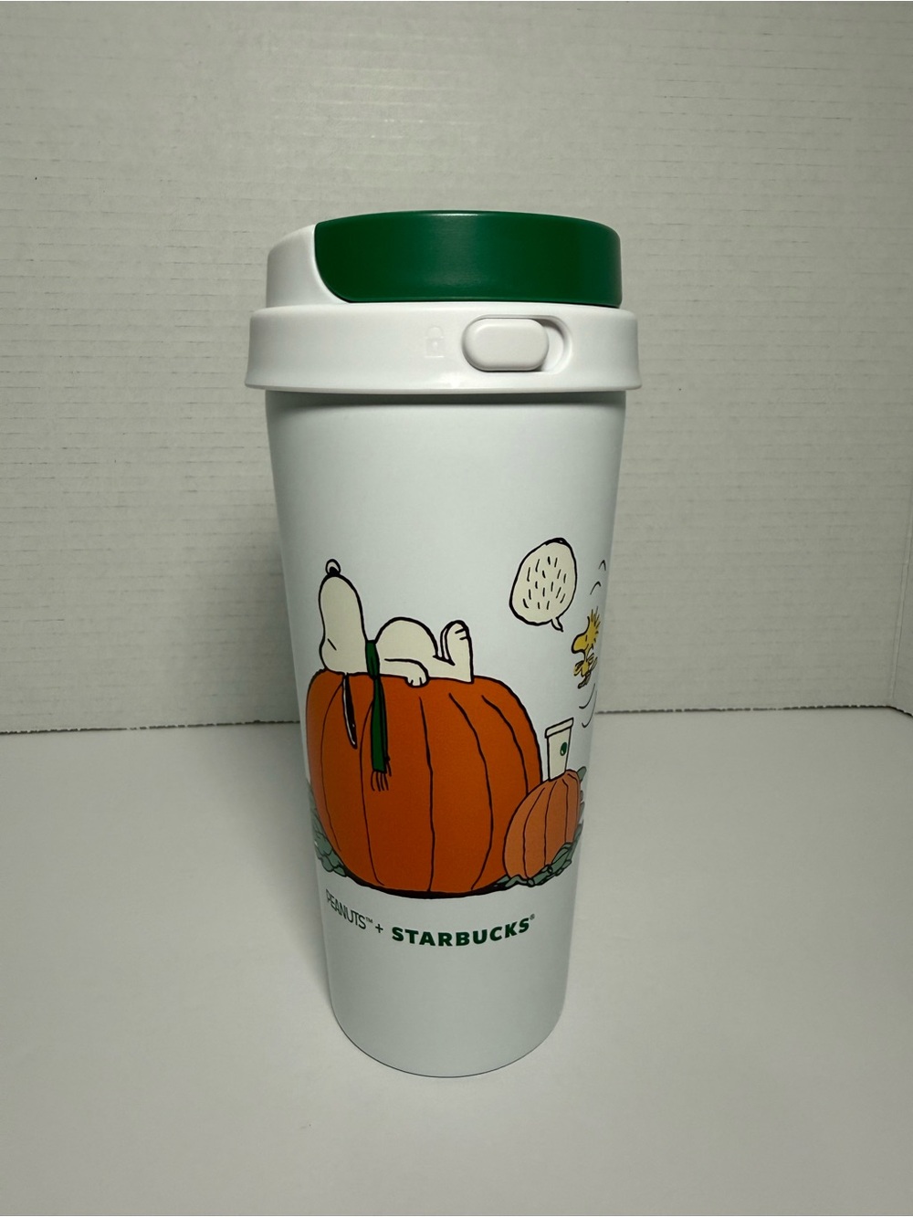 Starbucks X Peanuts Stainless Steel White Great Pumpkin 16oz Tumbler NEW/BOX